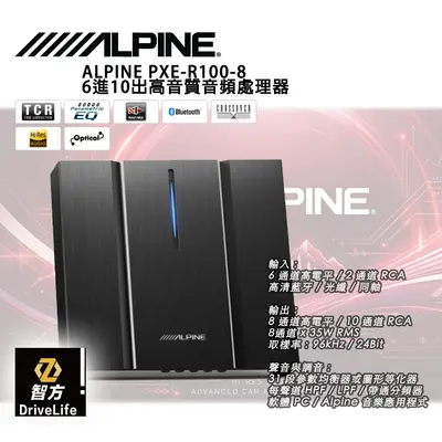ALPINE PXE-R100-8 10聲道高解析度音訊處理器 DSP