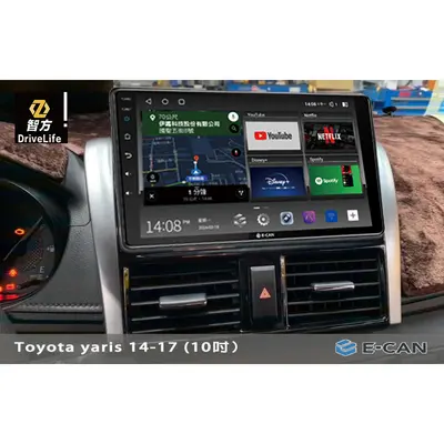 TOYOTA yaris 14-17 10 E-CAM 安卓機 八核心 環景 360