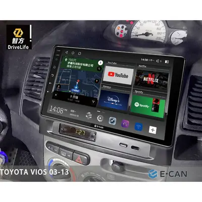 E-CAM toyota VIOS 03-13 八核心 安卓機 環景 360
